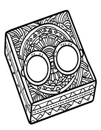 Gifted Glasses - Free printable coloring page
