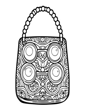 Festooned Strap - Free printable coloring page