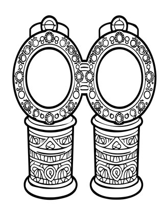 Bejeweled Glasses - Free printable coloring page