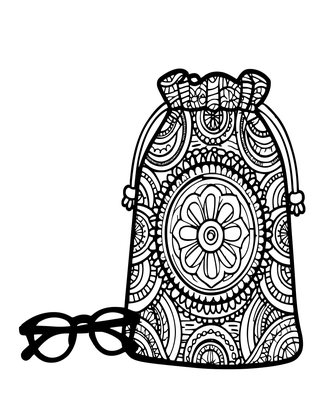 Velvet Pouch - Free printable coloring page