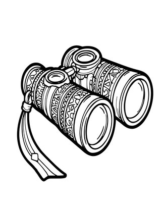 Regency Lorgnette - Free printable coloring page