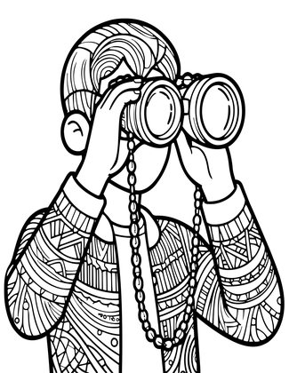 Lorgnette - Free printable coloring page