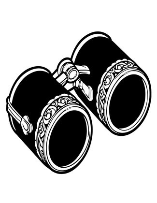 Ruby Opera Glasses - Free printable coloring page