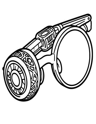 Focus Wheel Close-Up - Free printable coloring page