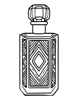 Art Deco Flacon - Free printable coloring page