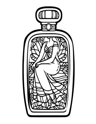 Figural Bottle - Free printable coloring page