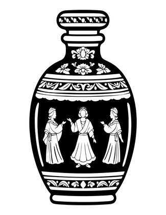 Wedgwood Jasperware - Free printable coloring page