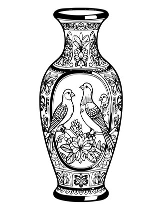 Meissen Bottle - Free printable coloring page