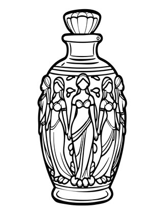 Lalique Bottle - Free printable coloring page
