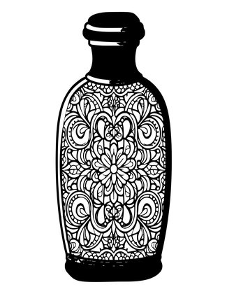 Cobalt Blue Bottle - Free printable coloring page