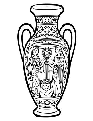 Amphora Shape - Free printable coloring page