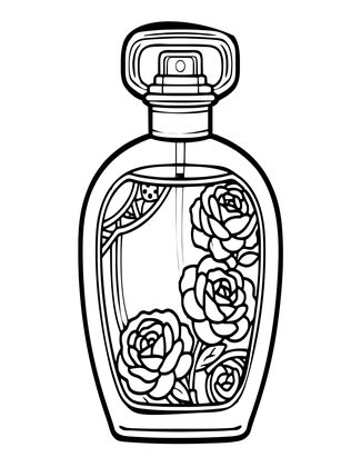 Opaline Glass Bottle - Free printable coloring page