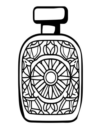 Rock Crystal Bottle - Free printable coloring page