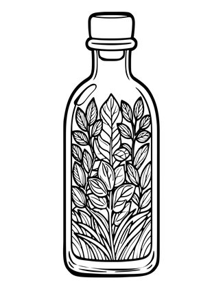 Steuben Glass Bottle - Free printable coloring page