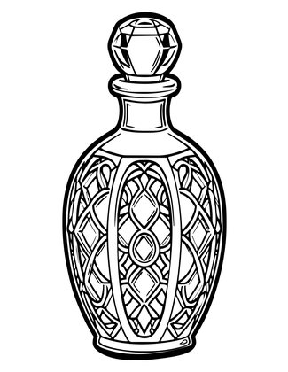 Baccarat Crystal - Free printable coloring page