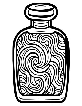 Murano Glass Bottle - Free printable coloring page