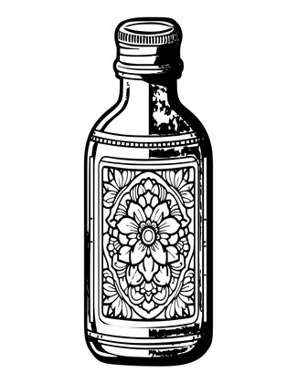 Enamel Vanity Bottle - Free printable coloring page
