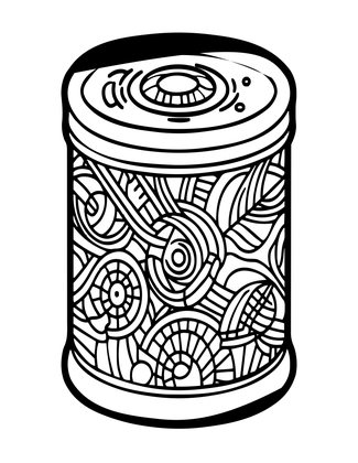 Dictaphone - Free printable coloring page