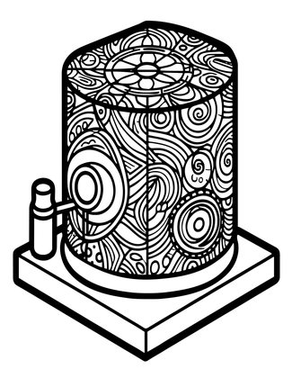 Tinfoil Recording - Free printable coloring page