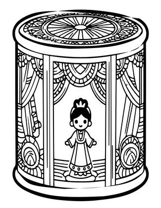 Opera Cylinder - Free printable coloring page