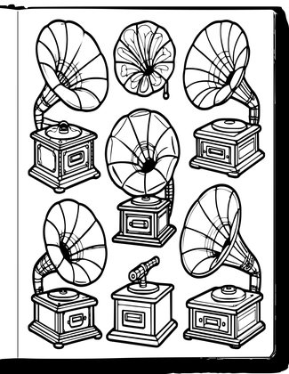 Phonograph Catalog - Free printable coloring page