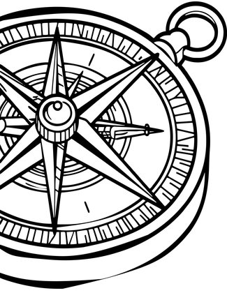 Compass Lid Engraving - Free printable coloring page