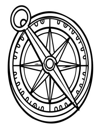Liquid Compass - Free printable coloring page