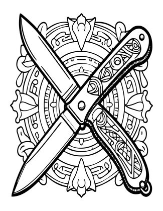 Bone Handle - Free printable coloring page