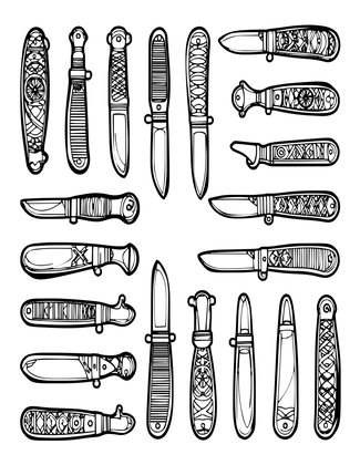 Collection Flat Lay - Free printable coloring page