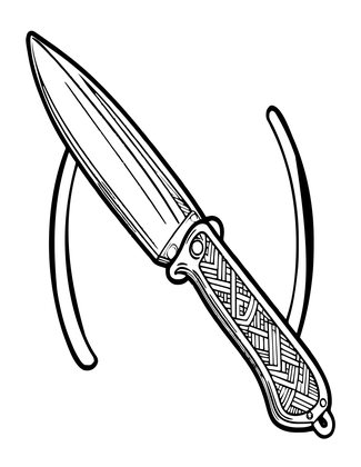 Congress Knife - Free printable coloring page