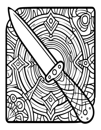 Sailor's Knife - Free printable coloring page