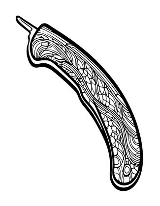 Abalone Shell - Free printable coloring page