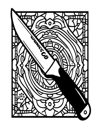 Advertising Knife - Free printable coloring page