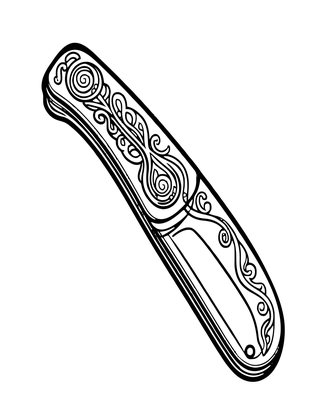 Worn Patina - Free printable coloring page