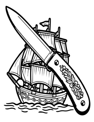 Scrimshaw - Free printable coloring page