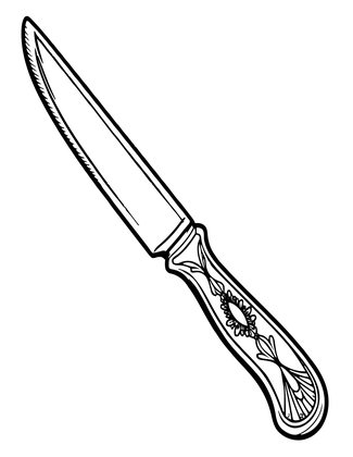 Fruit Knife - Free printable coloring page