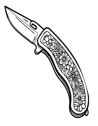 Carved Wood - Free printable coloring page