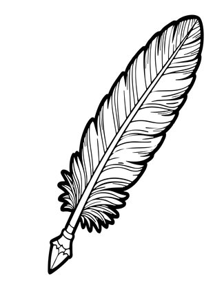 Eagle Quill - Free printable coloring page