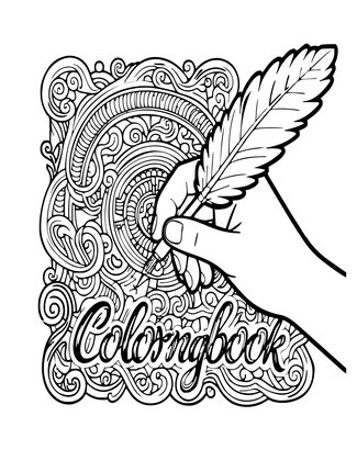 Quill Writing - Free printable coloring page