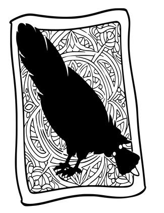 Raven Quill - Free printable coloring page