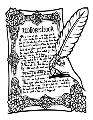 Declaration Quill - Free printable coloring page