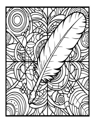 Drying Quill - Free printable coloring page