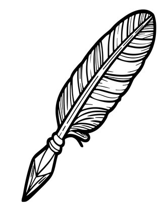 Quill Feather Detail - Free printable coloring page