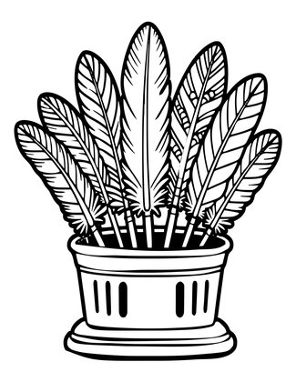 Quill Collection - Free printable coloring page