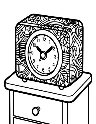 Bedside Radio - Free printable coloring page