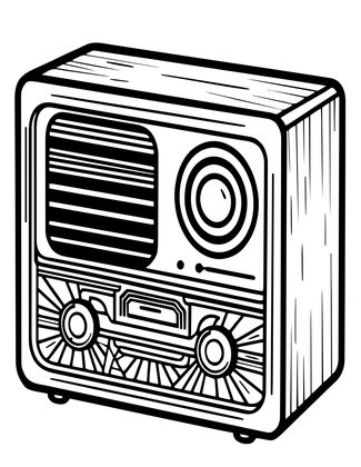 German Volksempfänger - Free printable coloring page