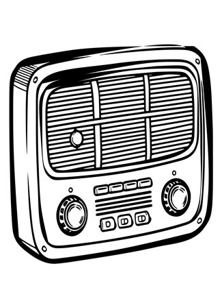 Car Radio Dashboard - Free printable coloring page