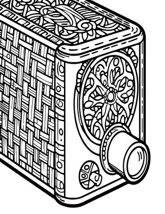 Radio Grille Cloth - Free printable coloring page