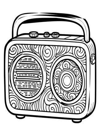Emerson Radio - Free printable coloring page