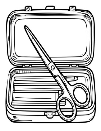 Surgical Scissors - Free printable coloring page